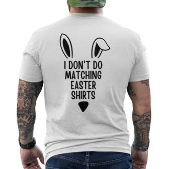 I Dont Do Matching Easter Couple His & Hers Men's T-shirt Back Print - Thegiftio UK