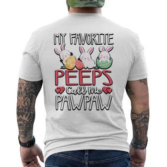 Easter Bunny Rabbit Eggs Favorite Grandpa Pawpaw Gift Mens Back Print T-shirt | Mazezy UK