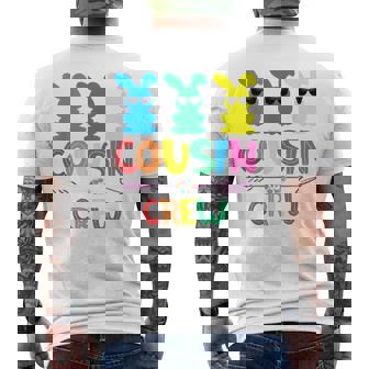 Easter Cousin Crew Bunny Rabbit Cute Matching Easter Day Men's Back Print T-shirt | Mazezy