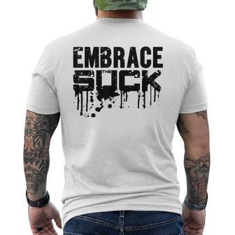 Embrace The Suck - Army Camp Men's T-shirt Back Print - Seseable