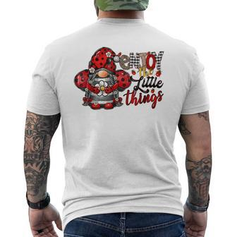 Enjoy The Little Thing Cute Ladybug Gnome Summer Men's T-shirt Back Print - Seseable