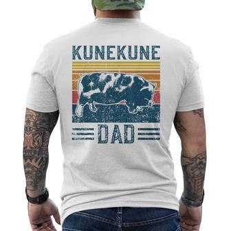 Mens Farming Breed - Vintage Kunekune Pig Dad Men's T-shirt Back Print - Seseable