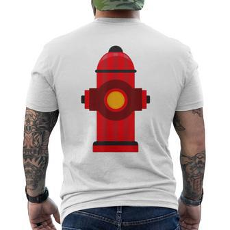 Fireman Fire Hydrant Fire Fighter Men's T-shirt Back Print - Seseable