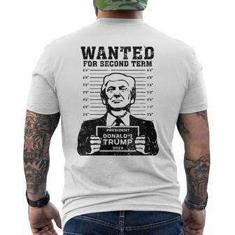Free Trump Hot Wanted For Second Term 2024 Trump 2024 Mens Back Print T-shirt - Thegiftio UK