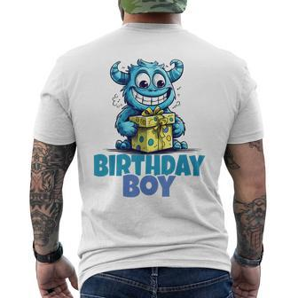 Funny Birthday Boy Monster Party Mens Back Print T-shirt - Seseable