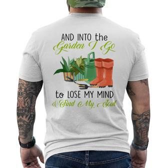 And Into The Garden I Go To Lose My Mind & Find My Soul Men's T-shirt Back Print - Thegiftio UK