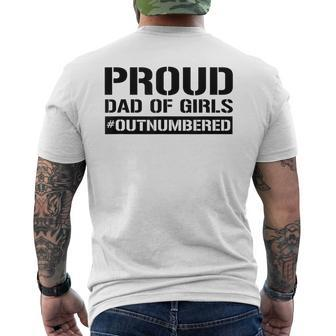 Girl Dad Proud Dad Of Girls Fathers Day Gift Mens Back Print T-shirt