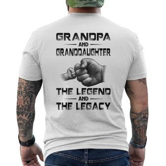 Grandpa And Granddaughter The Legend And The Legacy Mens Back Print T-shirt - Seseable