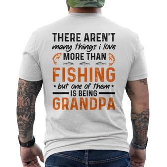 Grandpa There Arent Many Things I Love More Than Fishing Mens Back Print T-shirt | Mazezy