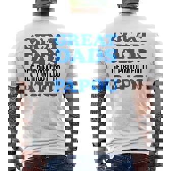 Great Dads Get Promoted To Papou Greek Grandpa Men's Back Print T-shirt | Mazezy