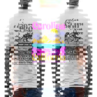 Heads Carolina Tail California Western Summer Beach Paradise Men's Back Print T-shirt | Mazezy