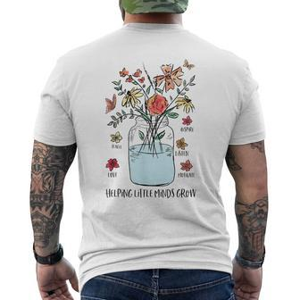 Helping Little Minds Grow Ligfunny For Christmas Mom Dad Men's Back Print T-shirt | Mazezy
