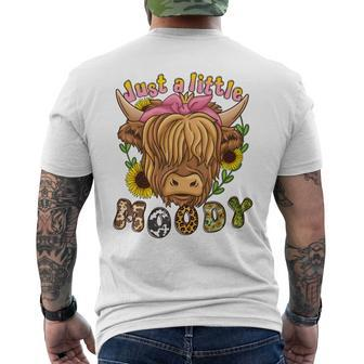 Highland Cow Scottish Highland Cow Men's T-shirt Back Print - Thegiftio UK