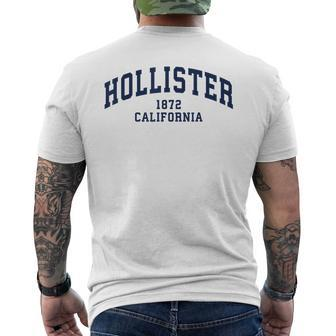 Hollister California Ca Vintage State Athletic Navy Style Men's T-shirt Back Print - Seseable