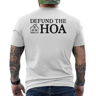 Homeowners Association Defund The Hoa Men's Back Print T-shirt | Mazezy