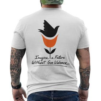 Imagine A Future Without Gun Violence For Gun Control Men's Back Print T-shirt | Mazezy