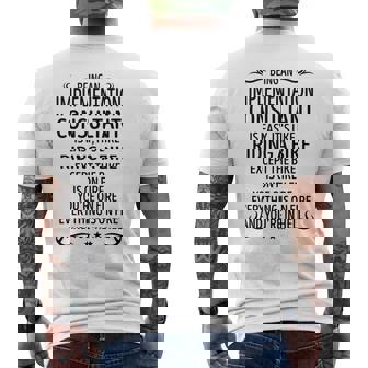Being An Implementation Consultant Like Riding A B Men's T-shirt Back Print - Seseable