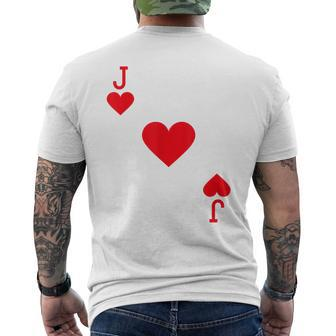 Jack Of Hearts Costume Halloween Deck Of Cards Men's T-shirt Back Print - Seseable