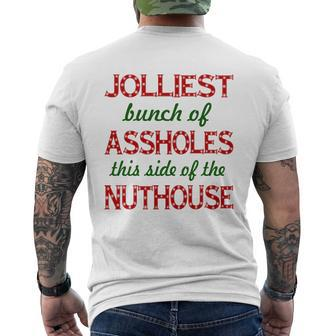 Jolliest Bunch Of Assholes On This Side Nuthouse V2 Men's Crewneck Short Sleeve Back Print T-shirt - Monsterry
