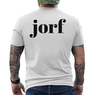 Jorf  Funny Jury Duty Trial Attorney Juror Judge  Men's Crewneck Short Sleeve Back Print T-shirt