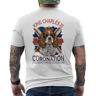 King Charles Iii British Royal Coronation May Spaniel Dog Men's Back Print T-shirt | Mazezy