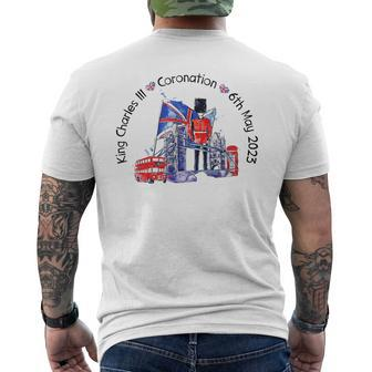 King Charles Iii May 2023 Coronation British Souvenir London Men's Back Print T-shirt | Mazezy
