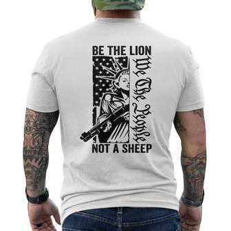 Be The Lion Not A Sheep - Liberty 2Nd Amendment Ar15 Back Men's T-shirt Back Print - Seseable