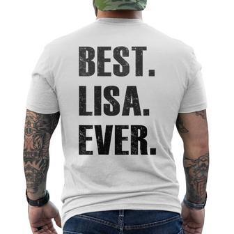 Lisa Best Lisa Ever Gift For Lisa Mens Back Print T-shirt - Seseable