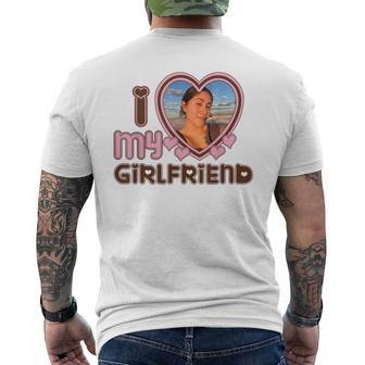 Mens I Love My Girlfriend Custom Men's Back Print T-shirt | Mazezy