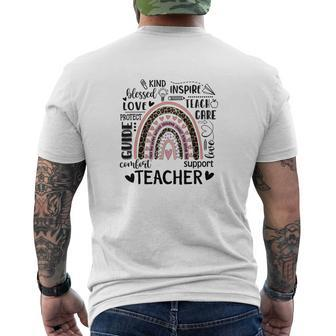 I Love Teacher Men's T-shirt Back Print - Seseable