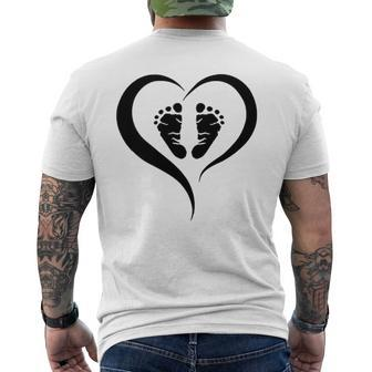 Matching Baby Feet Heart Gift Cute New Mom And Dad Mens Back Print T-shirt