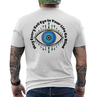 May Every Evil Eye In Your Life Go Blind Curse Protection Men's Back Print T-shirt | Mazezy