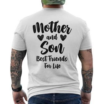 Mother And Son Best Friends For Life Mom Men's Back Print T-shirt | Mazezy