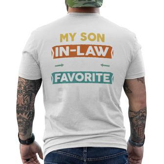 My Favorite Child Is My Son In Law Vintage Graphic Novelty Mens Back Print T-shirt - Thegiftio UK