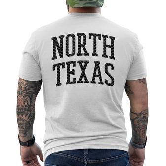 North Texas Arch Vintage College University Alumni Style Men's T-shirt Back Print - Seseable