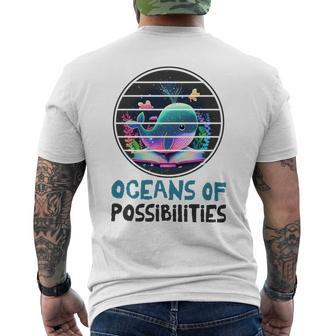 Oceans Of Possibilities Summer Reading 2023 Retro Vintage Men's Back Print T-shirt | Mazezy