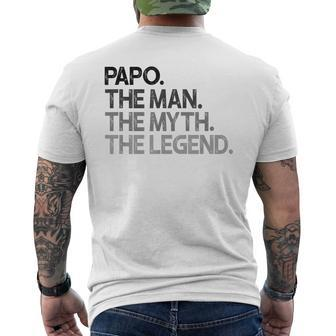 Papo The Man The Myth Legend Gift Mens Back Print T-shirt - Seseable