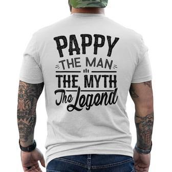 Pappy From Grandchildren Pappy The Myth The Legend Gift For Mens Mens Back Print T-shirt - Seseable