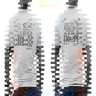 My Patients Are Dino-Mite Child Life Specialist Dinosaur Men's Back Print T-shirt | Mazezy