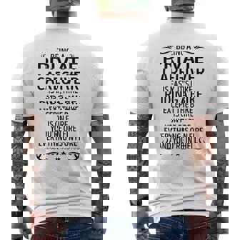 Being A Private Caregiver Like Riding A Bike Men's T-shirt Back Print - Seseable