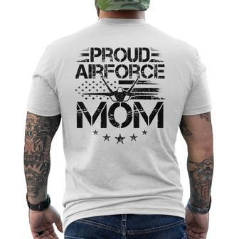 Proud Airforce Mom Military Soldier Mother Pride Gift Mens Back Print T-shirt | Mazezy