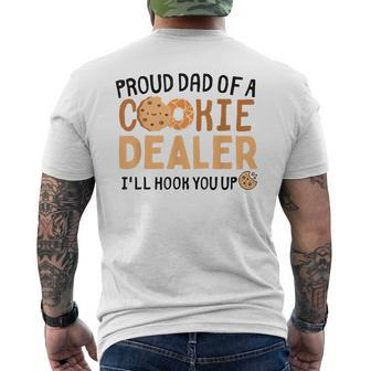 Proud Dad Of A Cookie Dealer Funny Baking Cookie For Men Mens Back Print T-shirt | Mazezy
