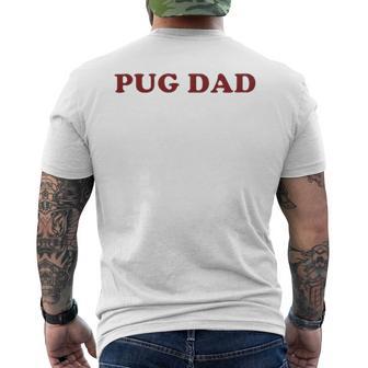 Pug Dad V2 Men's Back Print T-shirt | Mazezy