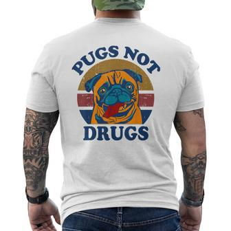 Pugs Not Drugs For Pug Lovers Men's T-shirt Back Print - Seseable
