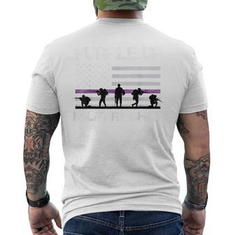 Purple Up Military Child Purple Up Military Child Mens Back Print T-shirt | Mazezy