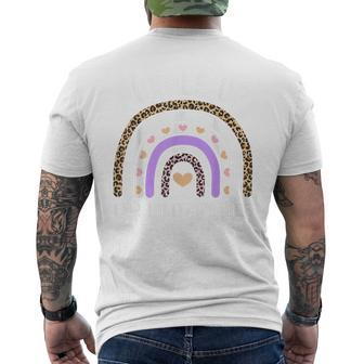 Rainbow | Purple Up Military Child Awareness | Mens & Womens Mens Back Print T-shirt | Mazezy