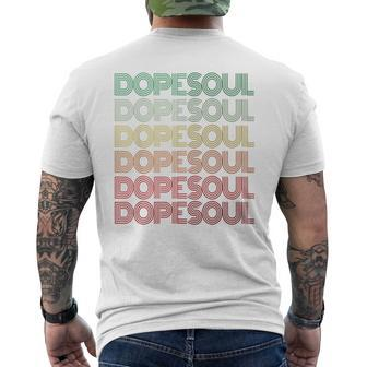 Retro Dope Soul Funny Cool Kid Mom Hipster Dad Music Chick Mens Back Print T-shirt | Mazezy