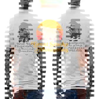 Retro Great Smoky Mountains National Park Bear 80S Graphic Men's Back Print T-shirt | Mazezy