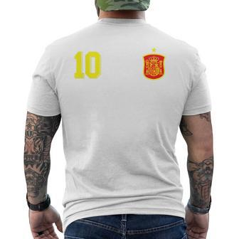 Retro Soccer Inspired Spain Men's Back Print T-shirt | Mazezy