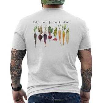 Lets Root For Each Other And Watch Each Other Grow Men's Back Print T-shirt | Mazezy
